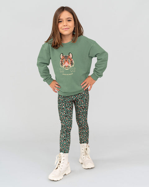 Legging largo a los tobillos para niña#color_060-verde-animal-print