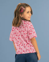Camiseta manga corta con boleros en ruedo#color_976-rosado-estampado