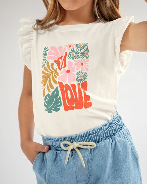 Blusa estampada manga corta infantil#color_038-blanco-estampado