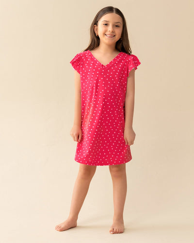 Bata corta con cuello en V#color_302-rojo-estampado