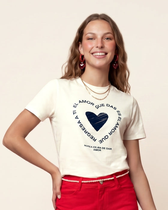 Blusa en algodón manga corta con estampado localizado#color_892-marfil