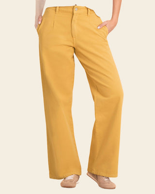 Jean ruedo ancho con bolsillos funcionales#color_c73-amarillo-mostaza