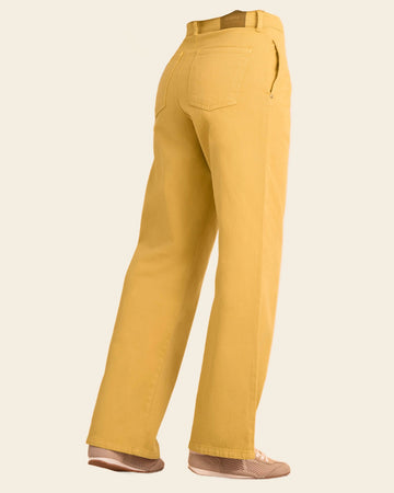 Jean ruedo ancho con bolsillos funcionales#color_c73-amarillo-mostaza