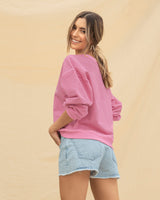 Suéter cuello redondo con detalles en rib#color_036-rosado