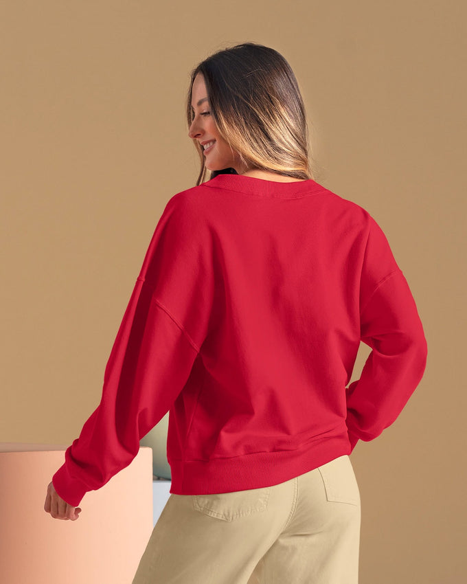 Suéter cuello redondo con detalles en rib#color_316-fucsia