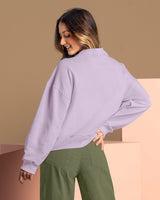 Suéter cuello redondo con detalles en rib#color_424-lila