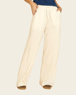 Pantalón tipo jogger con ruedo ancho#color_018-marfil