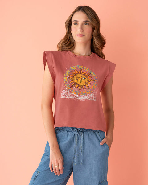 Blusa s in  mangas cuello redondo y estampado en frente#color_a89-terracota