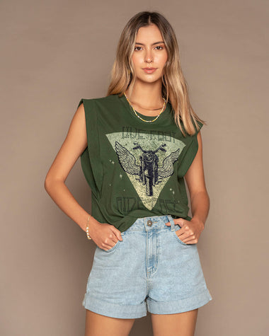 Blusa sin mangas con cuello redondo#color_068-verde