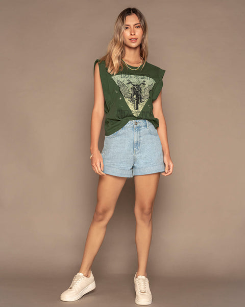 Blusa sin mangas con cuello redondo#color_068-verde