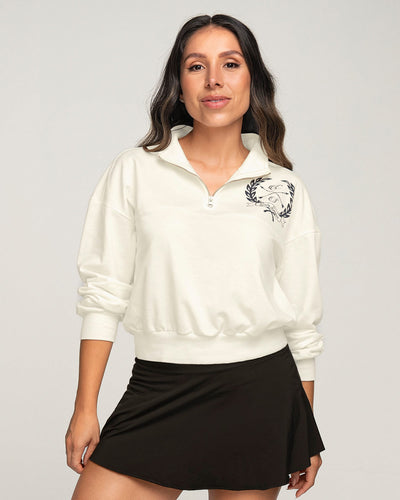 Suéter cuello alto oversize con cierre funcional#color_000-blanco