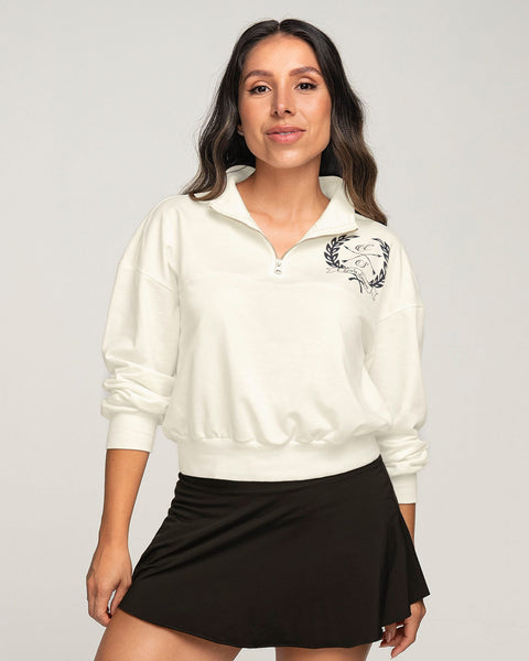 Suéter cuello alto oversize con cierre funcional#color_000-blanco