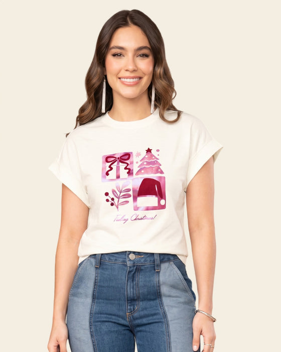 Blusa con estampado localizado en el frente#color_806-marfil