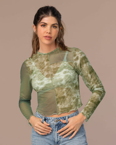 Blusa de malla con transparencias#color_145-estampado