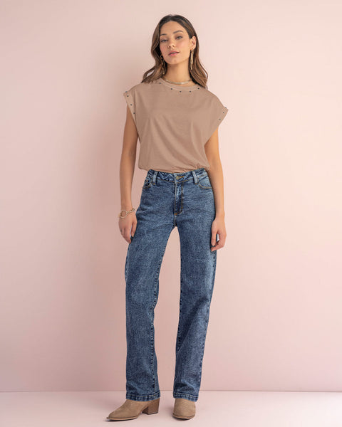 Blusa con taches en cuello y mangas#color_084-arena