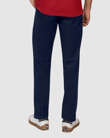 Pantalón ruedo recto en drill de tacto suave stretch#color_457-azul-oscuro