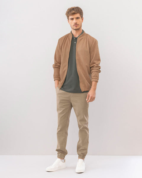 Jogger en drill para hombre#color_813-caqui