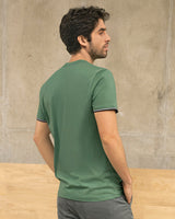 Camiseta manga corta con puños tejidos#color_628-verde-claro