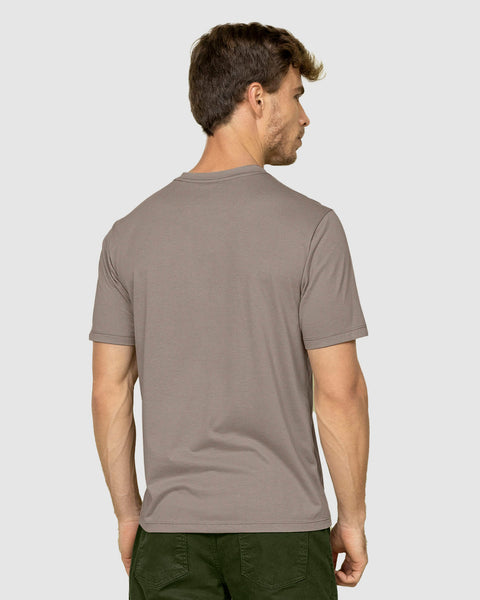 Camiseta manga corta con logo bordado en frente#color_835-cafe-claro