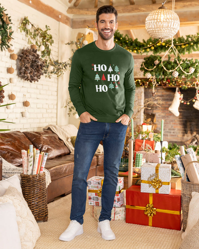 Suéter manga larga con fajón y puños en rib#color_249-verde-navidad