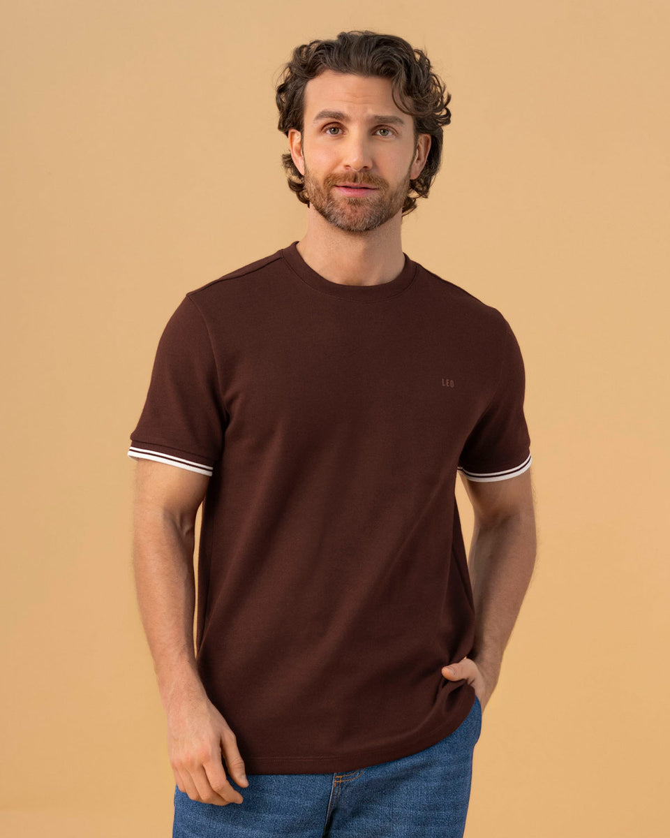 Camiseta cuello redondo manga corta