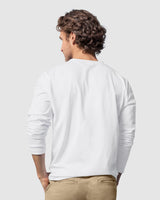Blusa manga larga con cuello redondo y perilla funcional#color_000-blanco