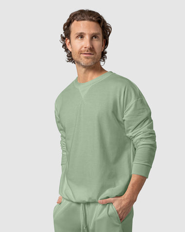 Suéter oversized con cuello redondo#color_600-verde