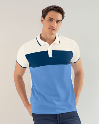 Blusa tipo polo bloques de color#color_057-fondo-azul