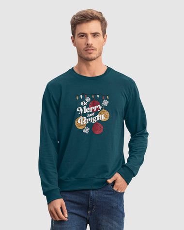 Suéter con estampado navideño para hombre#color_063-verde-azul