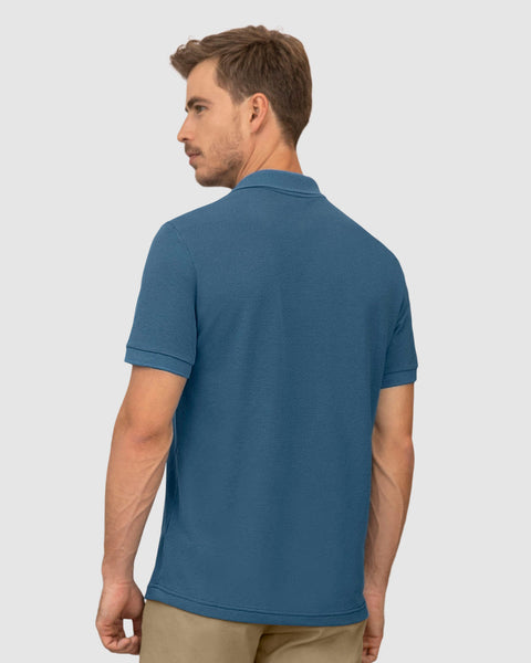 Camiseta tipo polo manga corta masculina#color_052-azul-medio