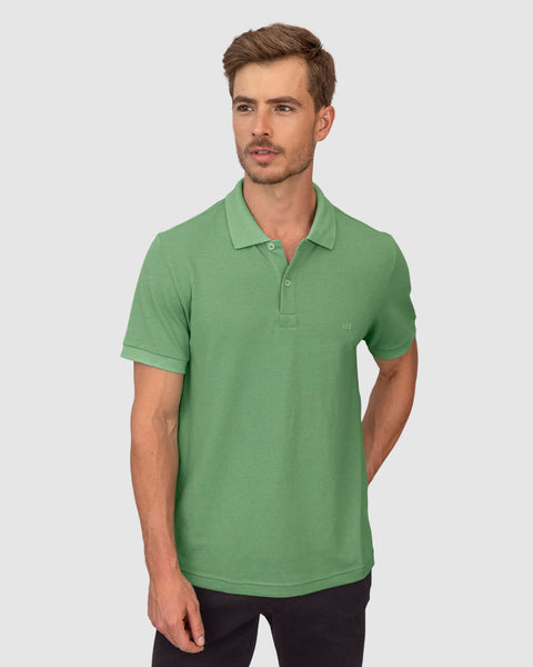 Camiseta tipo polo manga corta masculina#color_601-verde-manzana