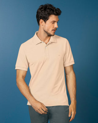 Camiseta tipo polo manga corta masculina#color_c76-arena-claro