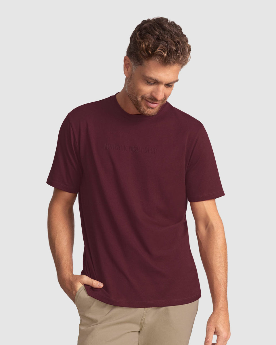 Camiseta básica manga corta con estampado en alta con textura