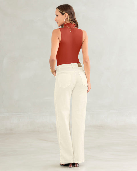 Body de cuello alto con control de abdomen#color_391-coral