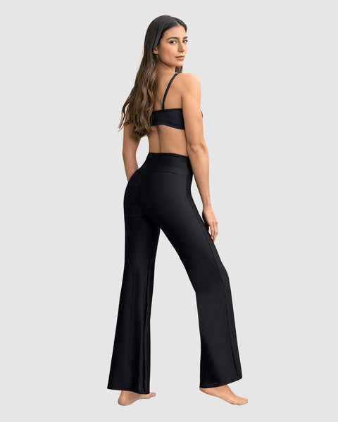 Legging ruedo recto con control de abdomen#color_700-negro