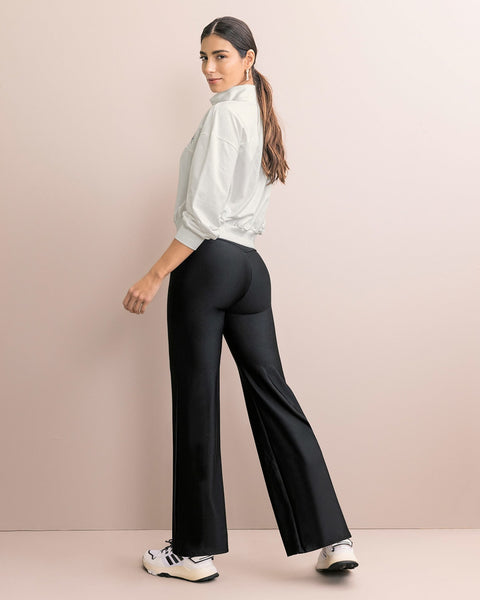 Legging ruedo recto con control de abdomen#color_700-negro