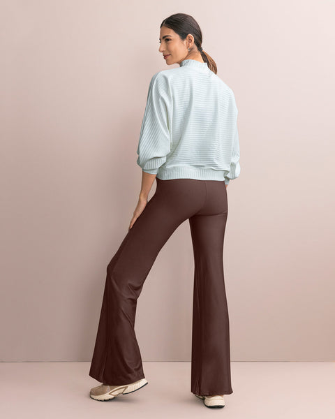 Legging ruedo recto con control de abdomen#color_875-cafe