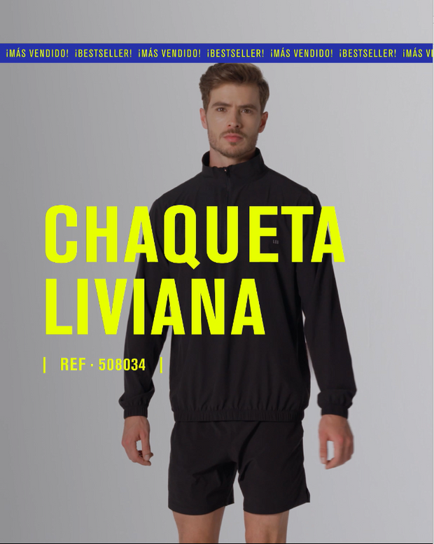 Chaqueta deportiva masculina con base textil ultrasuave y ligera