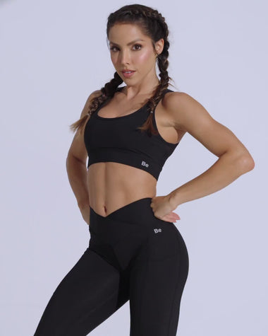 Legging deportivo con pretina cruzada Leonisa Active by Silvy Araujo#all_variants