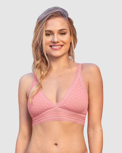 Bralette triangular estilo top con encaje#color_348-rosa-medio
