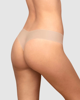 Bloomer hilo invisible ultraplano sin elásticos y de pocas costuras#color_802-cafe-claro