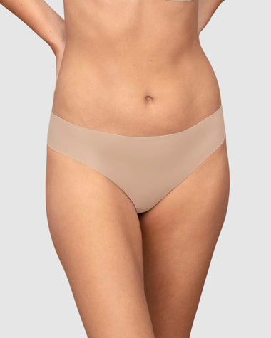 Bloomer hilo invisible ultraplano sin elásticos y de pocas costuras#color_802-cafe-claro