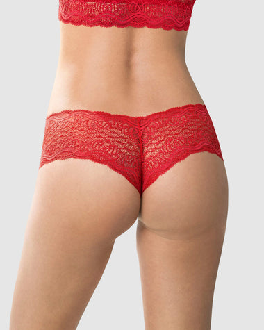 Bloomer cachetero con laterales anchos en encaje#color_340-rojo