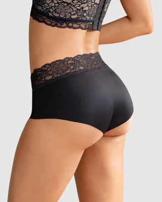Bloomer hípster en tela ultraliviana con franja de encaje