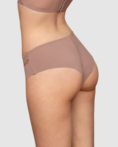 Sexy bloomer cachetero en tela ultraliviana con encaje comodidad total#color_305-palo-de-rosa