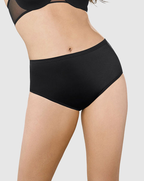 Bloomer clásico pierna alta con excelente cubrimiento tela suave#color_700-negro