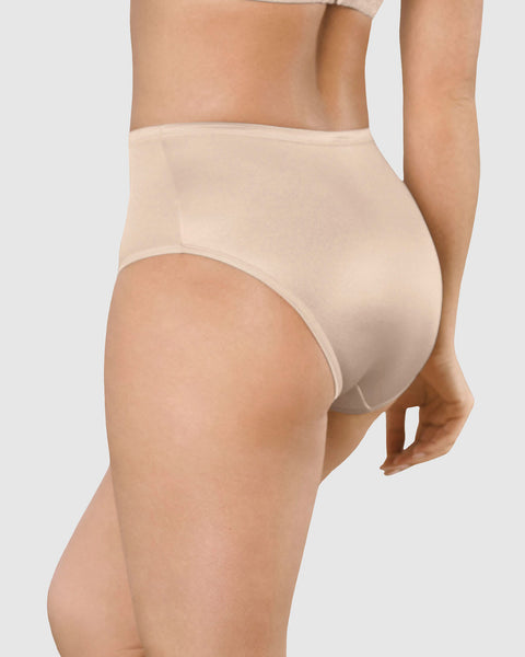 Bloomer clásico pierna alta con excelente cubrimiento tela suave#color_878-beige