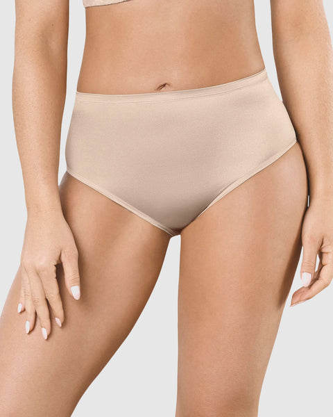 Bloomer clásico pierna alta con excelente cubrimiento tela suave#color_878-beige