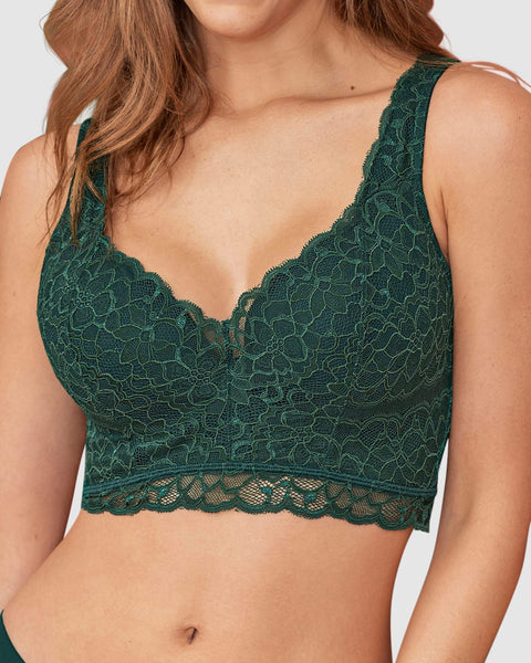 Brasier tipo bustier sexy support con cubrimiento de espalda#color_171-verde-oscuro