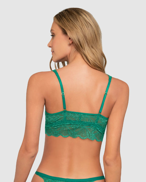 Bralette con copas en espuma cubierto en encaje#color_677-verde